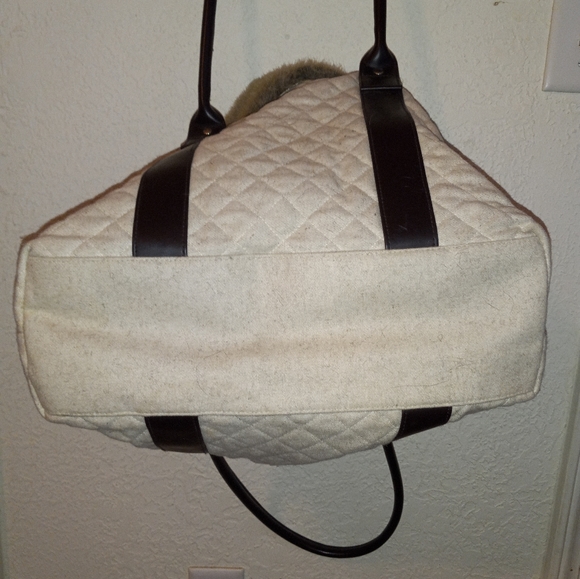 Faux Fur Quilted Shoulder/Oversized Bag - Picture 7 of 7
